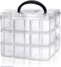White Acrylic Jewelry Storage Box with Clear Compartment