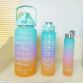 3 Size Gradient Water Bottles Set for Gym Office School